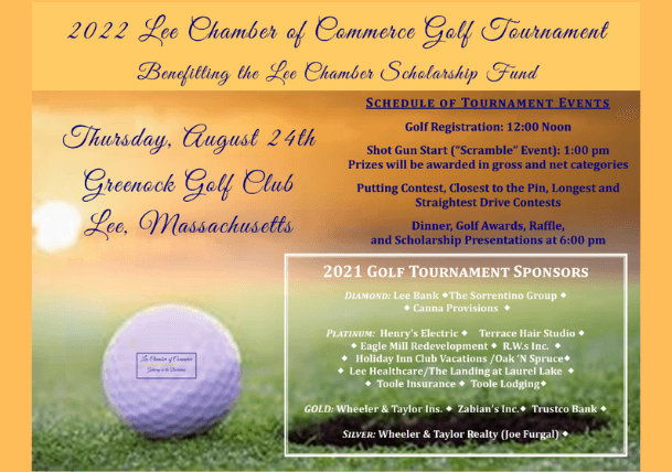 2022 Lee Chamber of Commerce Golf Tournament - Visit the Berkshires of  Western MA