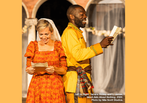 One of Shakespeare’s best-loved comedic masterpieces, Much Ado About Nothing is a celebration of true love, friendship, and comedy that features some of Shakespeare’s most satisfying language.