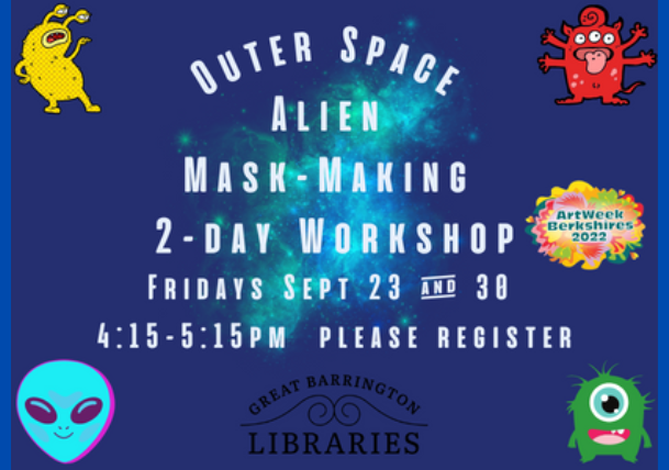 Inspired by September’s theme of NASA’s Artemis Missions, we will examine and discuss creatures from the worlds of science fiction and mythology to inform our creative direction as we make original masks.