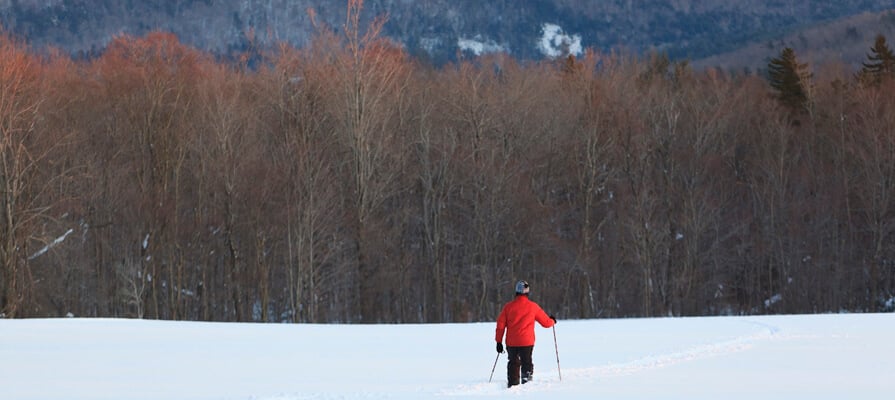 Cross-country skiing at Notchview. Photo by M Monkman.