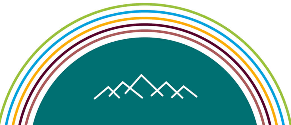 ArtWeek logo - large circle with rings and mountains