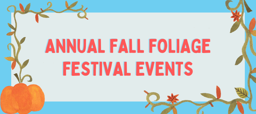 Banner for the 2023 Fall Foliage Festival Events