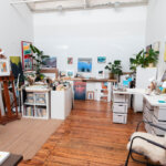 A view inside an artist's studio at Greylock Works