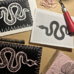 Block printing of a snake