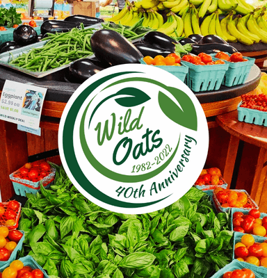 Wild Oats local shown with colorful fresh veggies