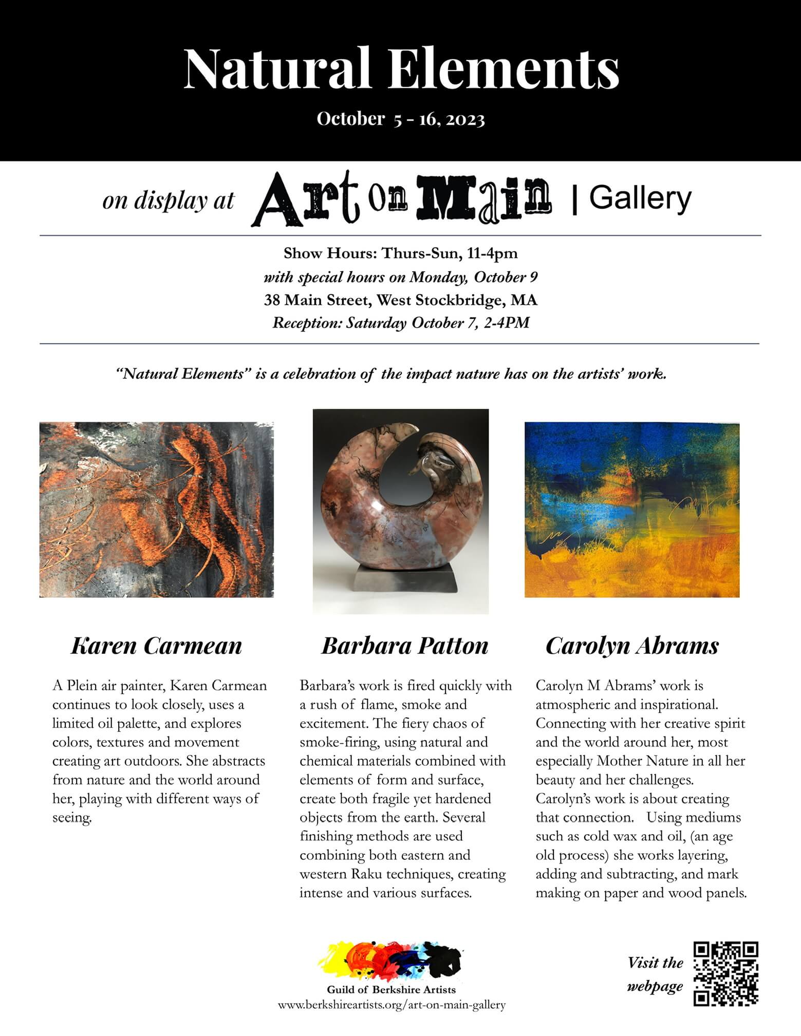 Informational flyer about Art on Main