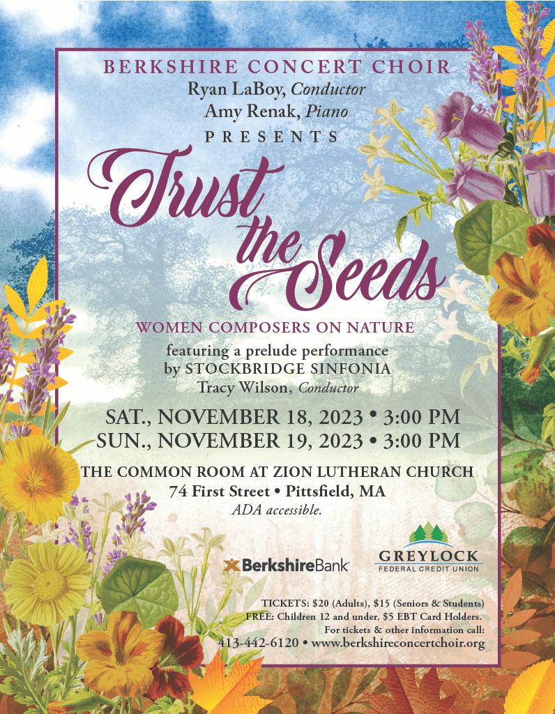 Flyer for the Trust the Seeds Concert