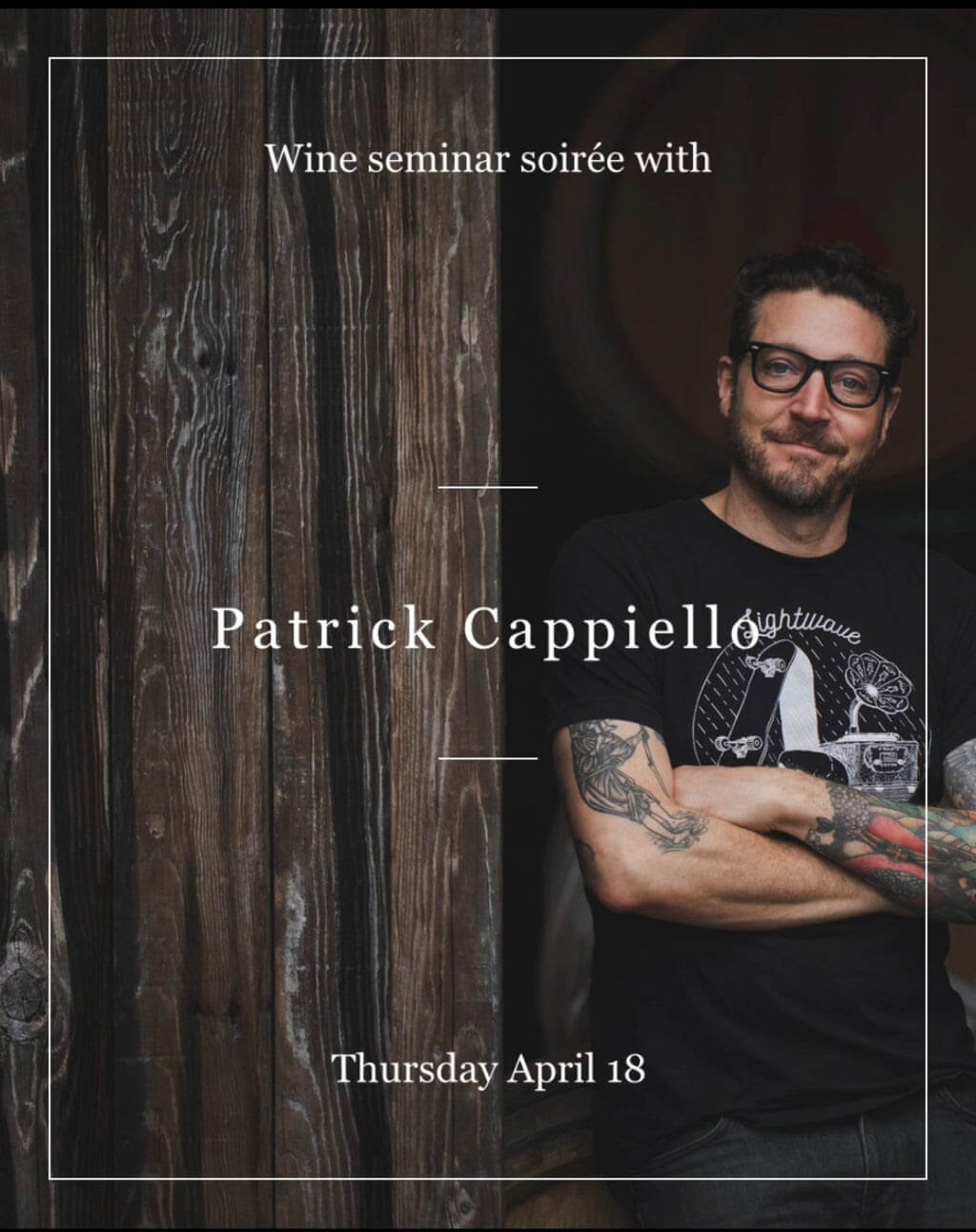 Patrick Capiello to host an exculsive tasting event