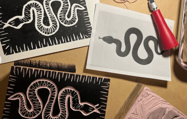 Try a block printmaking class at Tourists