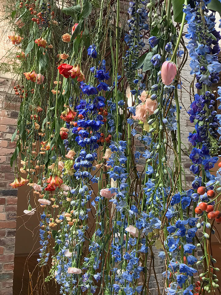 Visit the hanging floral installation at Greylock Works