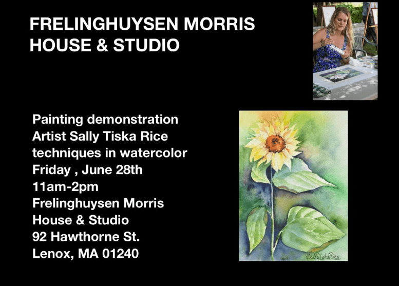 Sally Tiska Rice to demonstrate watercolor painting at Frelinghuysen Morris House