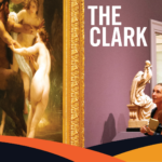 Two people look at a largescale painting at The Clark Art Institute