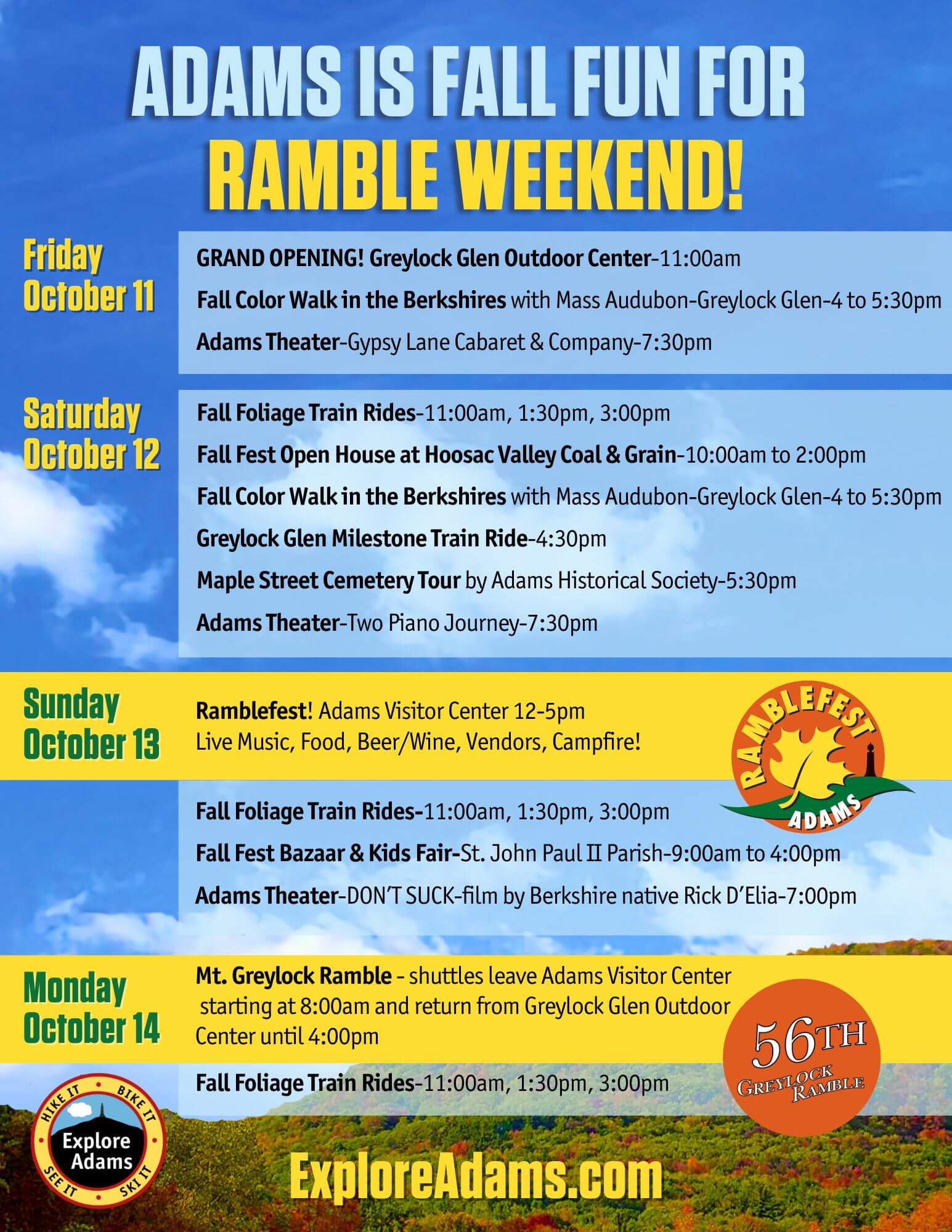 Four days of fun for Ramblefest in Adams