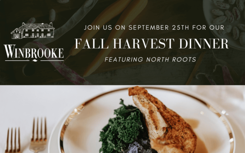 Fall harvest dinner at Winbrooke