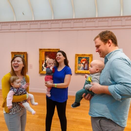 The Clark offers free gallery tours to parents and infants