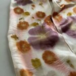 Scarf printed from live flowers