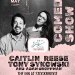 Flyer promoting comedy night at The Inn at Stockbridge