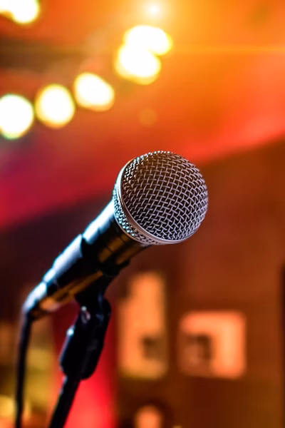 A microphone to signify karaoke at Images