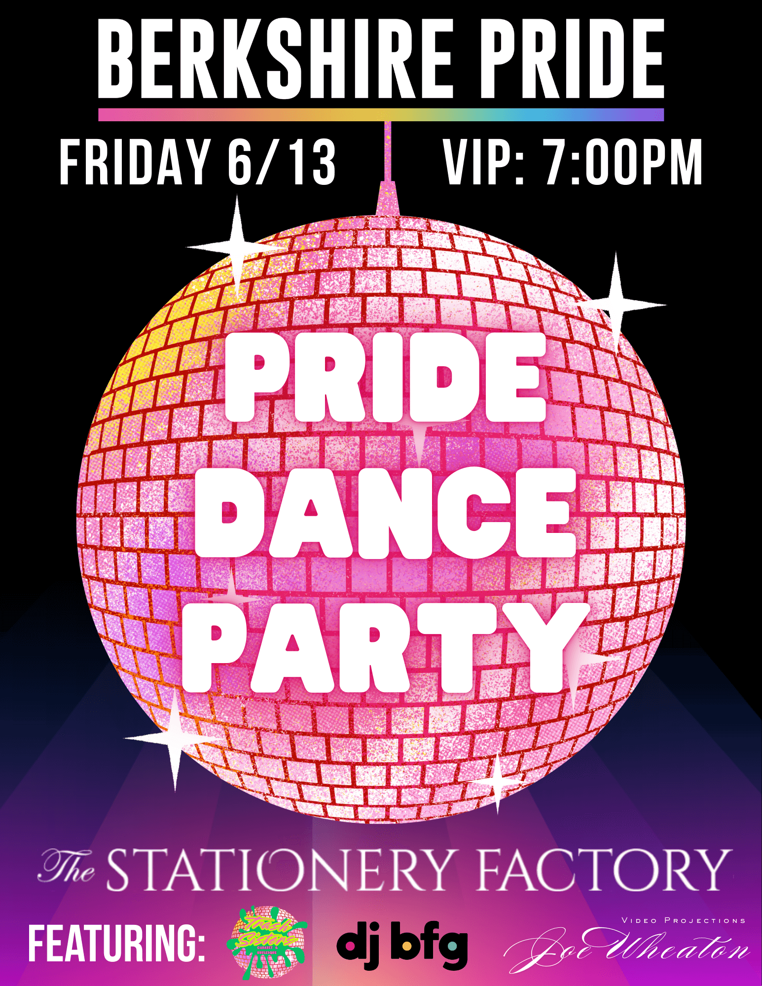 Berkshire Pride Dance Party at the Stationery Factory