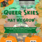 Flyer for Queer Skies sober drag show