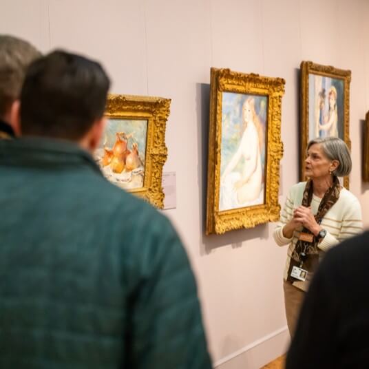 a gallery tour at the Clark Art Institute