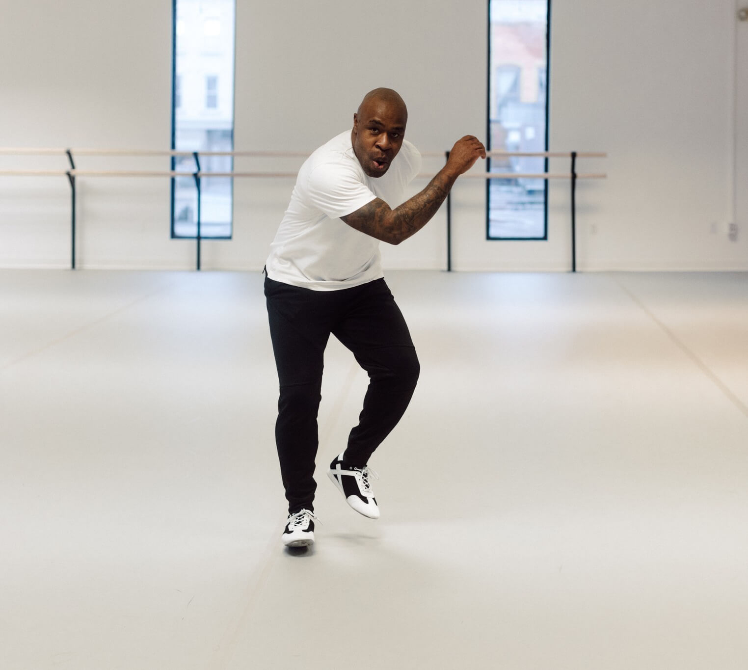 A male dancer practicing his craft