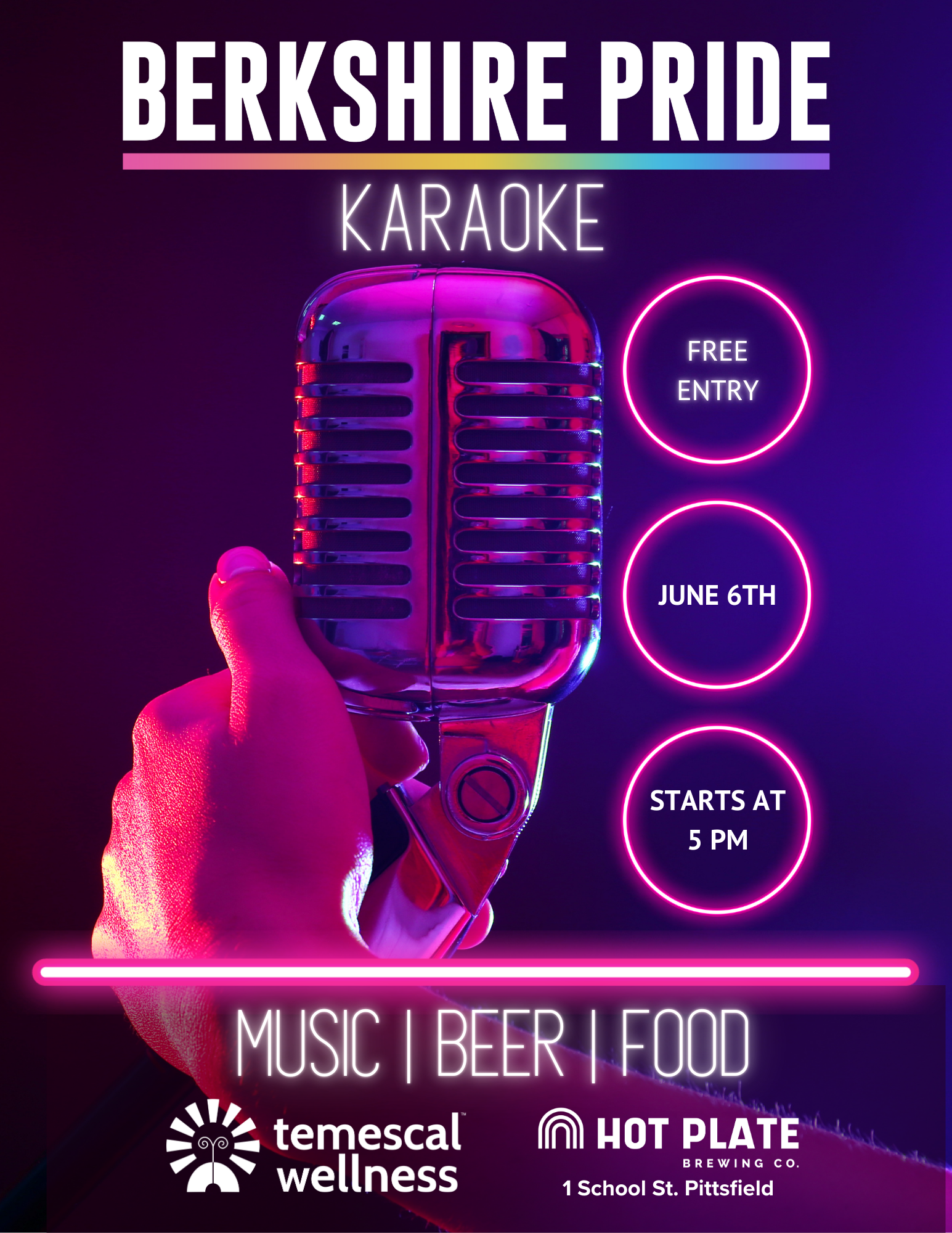 Joing Berkshire Pride at Hot Plate for karaoke