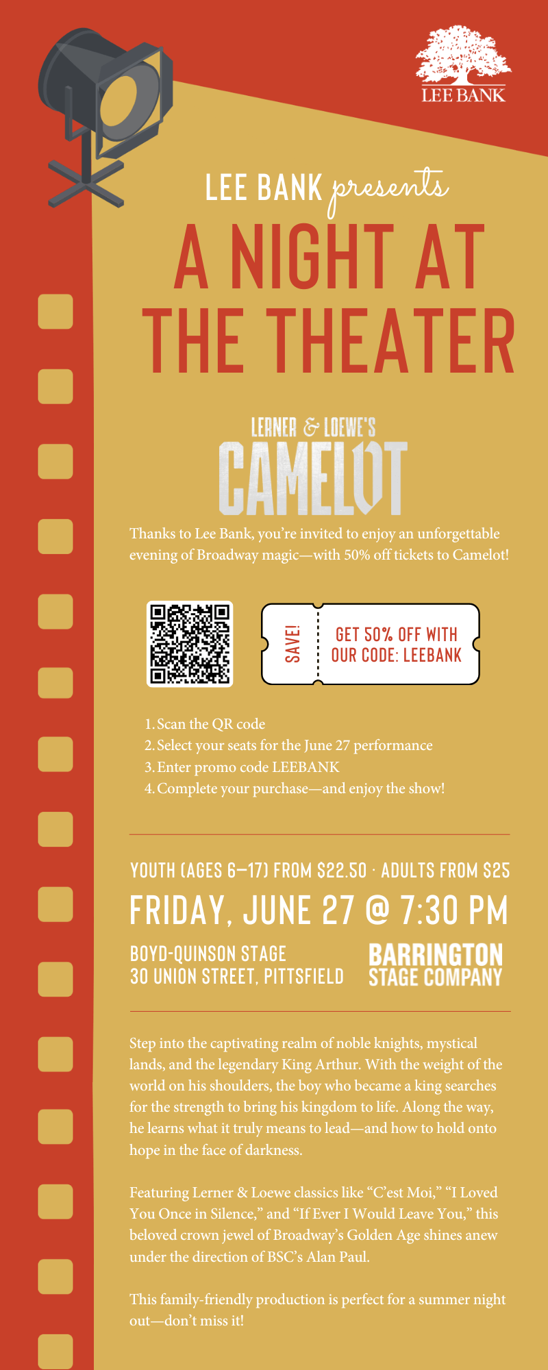 Get tickets for Camelot at 50% off