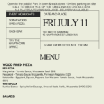 Brook Farm Inn pizza over pop-up