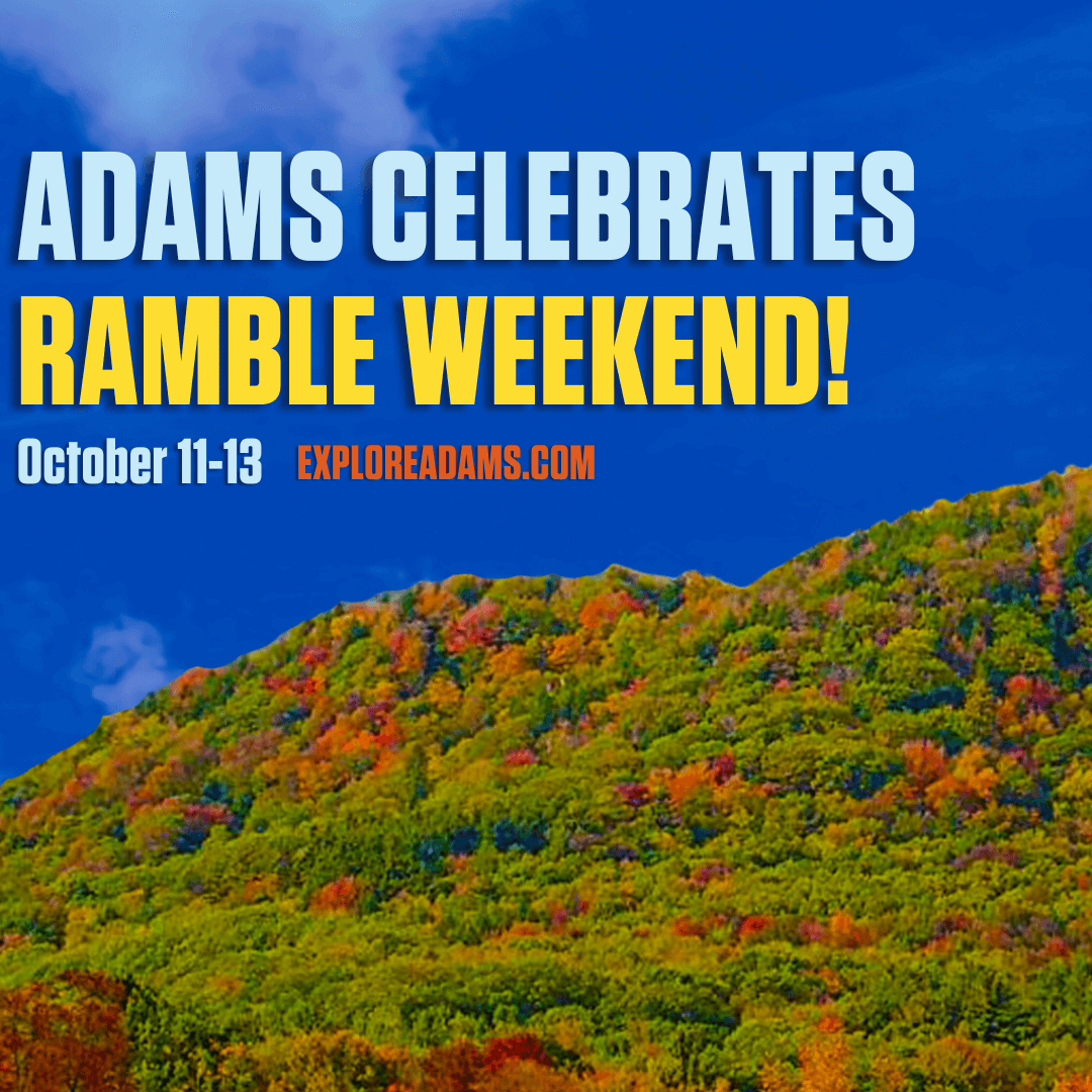 A foliage covered mountain sits in front of a blue cloudy sky