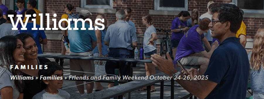 Enjoy Family Weekend at Williams College