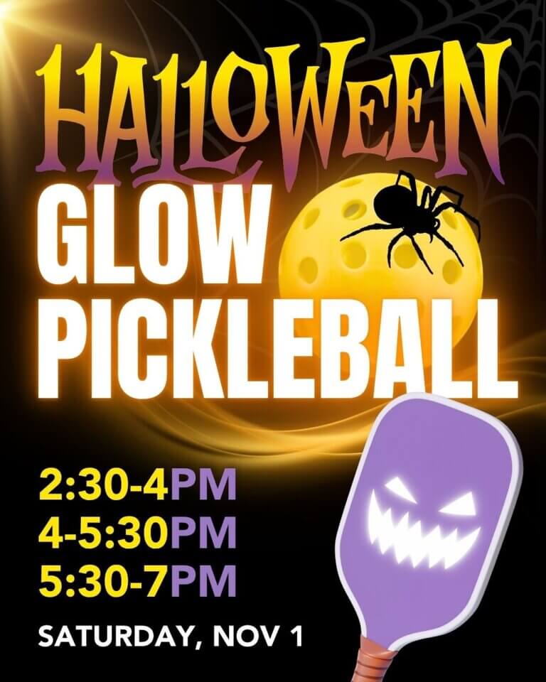 halloween glow pickleball at Bousquet Sport