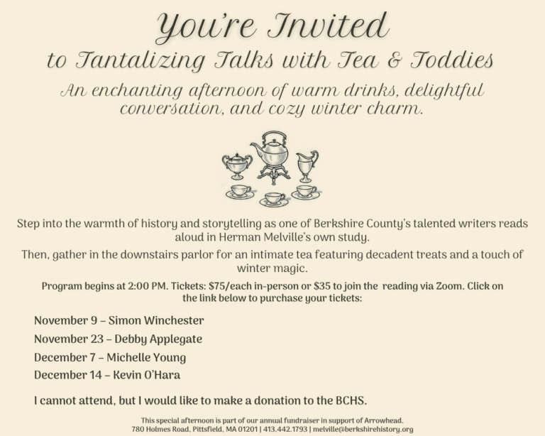 talks and tea Talks, Teas, and Toddies at Arrowhead