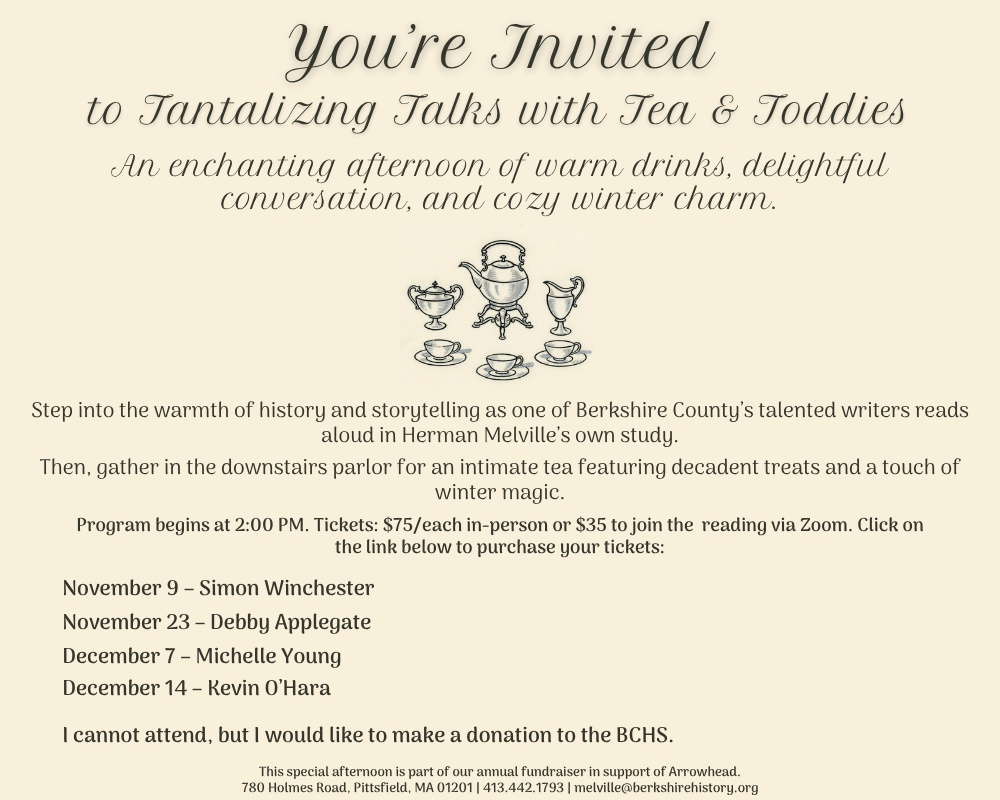 Talks, Teas, and Toddies at Arrowhead