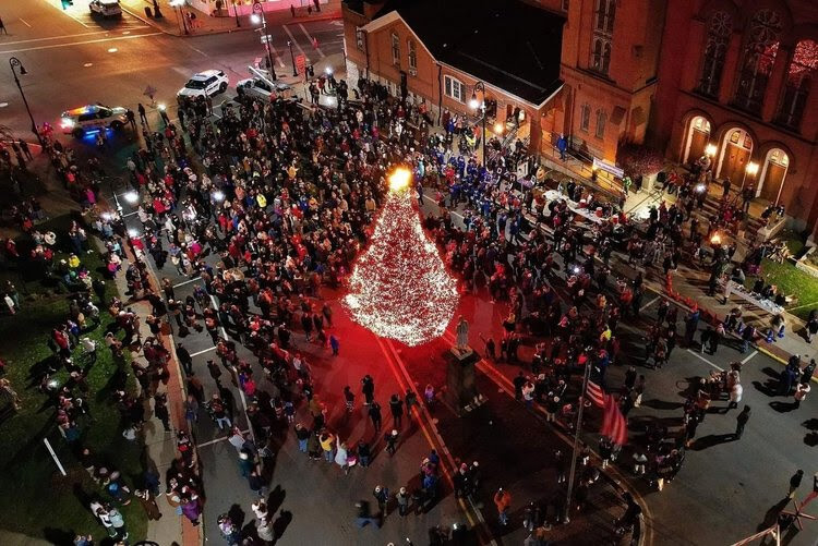 North Adams tree lighting the night before Thanksgiving