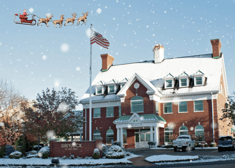 Santa flies over Greylock Meet Santa at GFCU on December 13