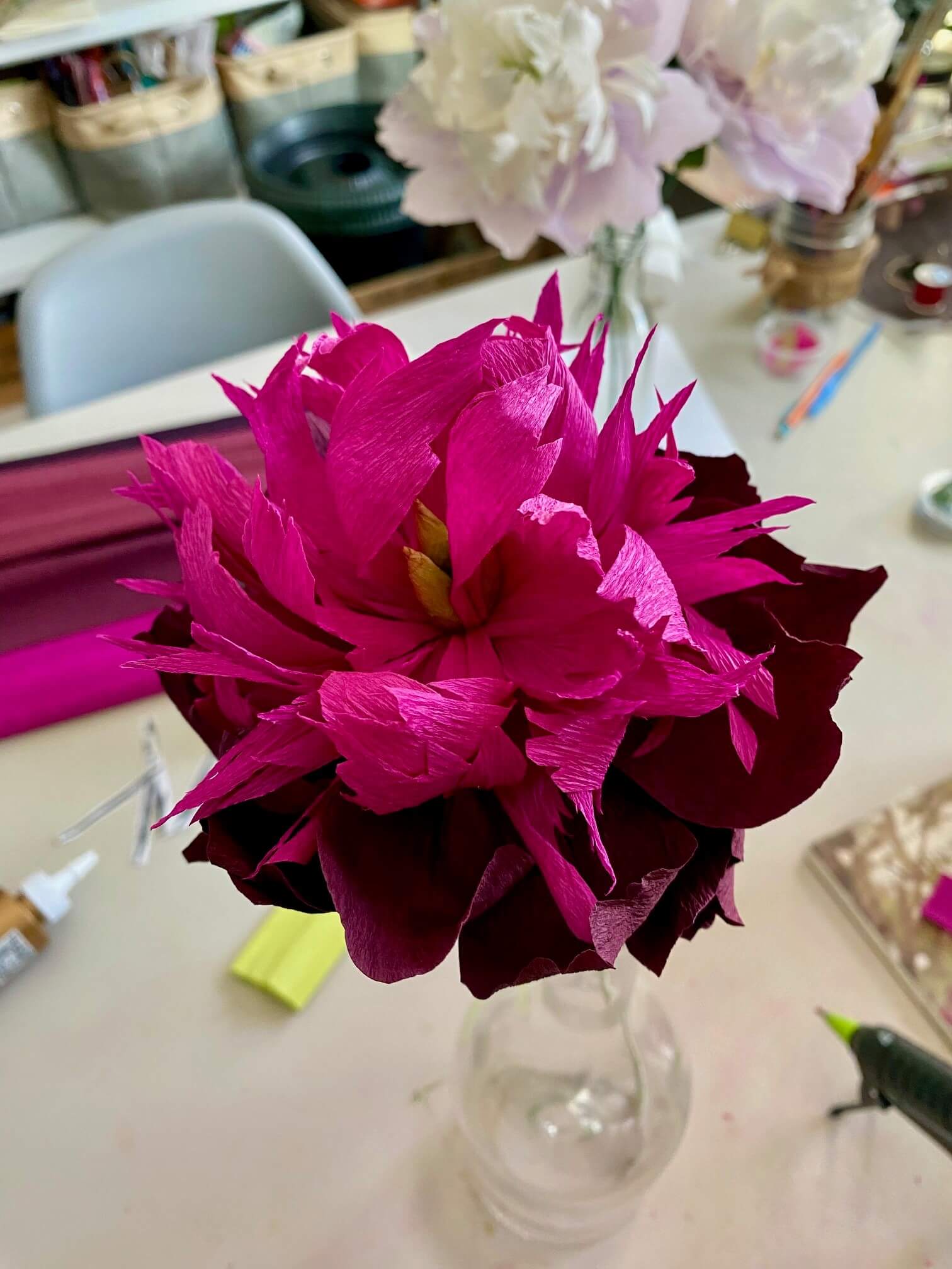 bowl of beauty paper flower sculpture