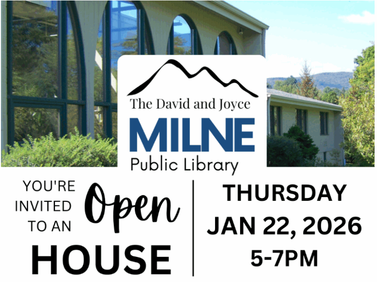 open house at Milne Library in Williamstown