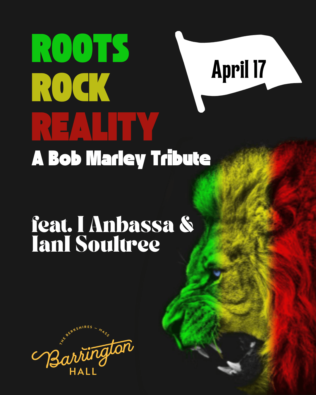 Roots Rock Reality at Barrington Hall