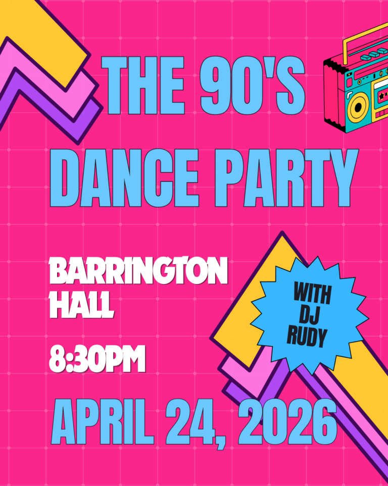 90s dance party at Barrington Hall