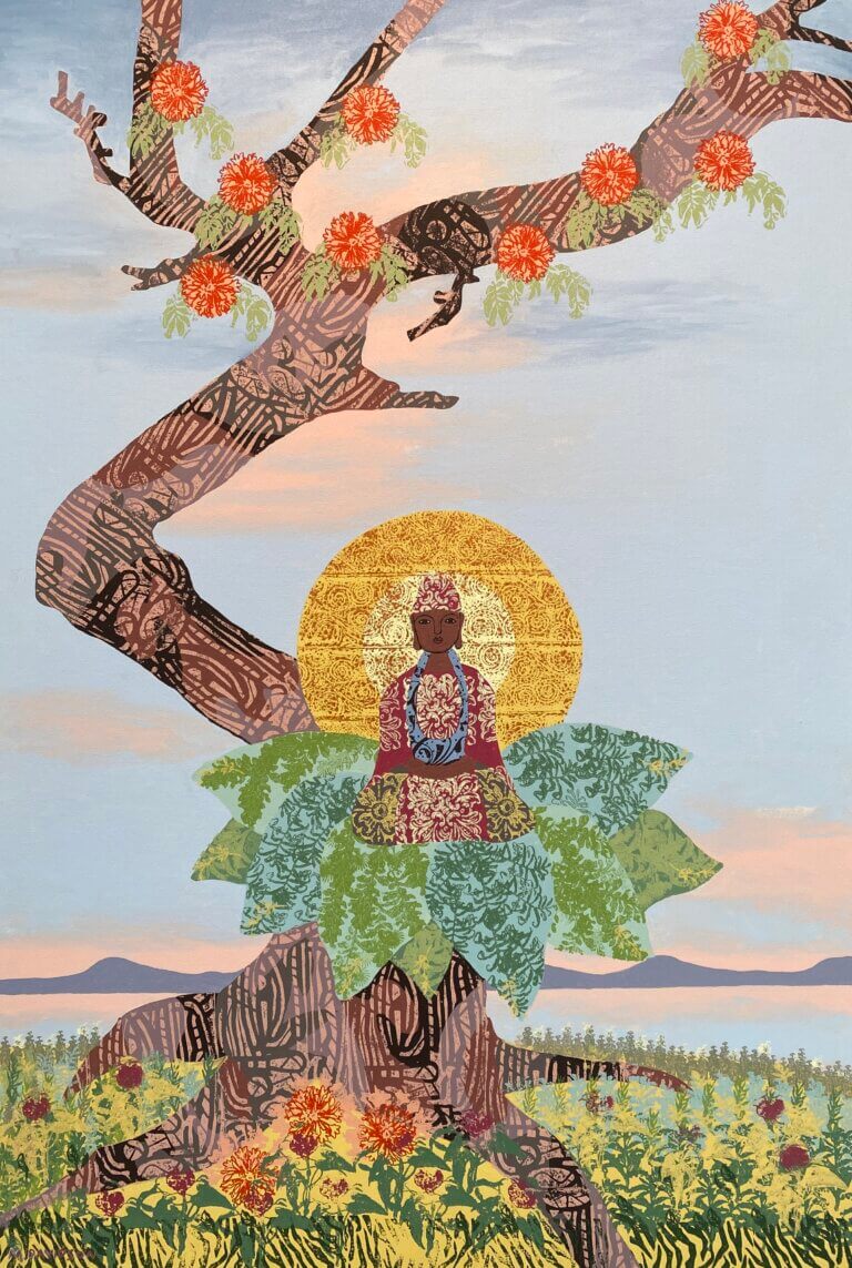 IMG_2910 Arist Mary Davidson shows her work at Hotel on North for ArtWeek