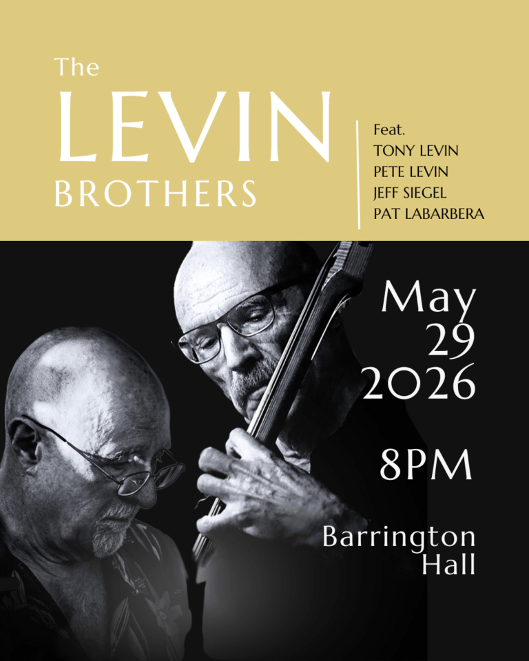 PETE LEVIN JEFF SIEGEL PAT LABARBERA TONY LEVIN (4) The Levin Bothers perform at Barrington Hall