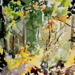 Sunny Yellow Landscape by artist Karen Andrews